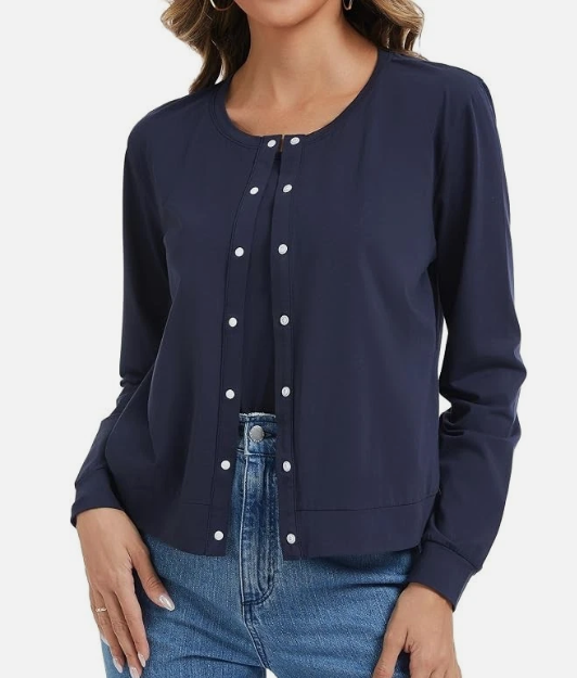 Sosolism Cool-Touch Nursing Shirt and Maternity Cardigan for Women