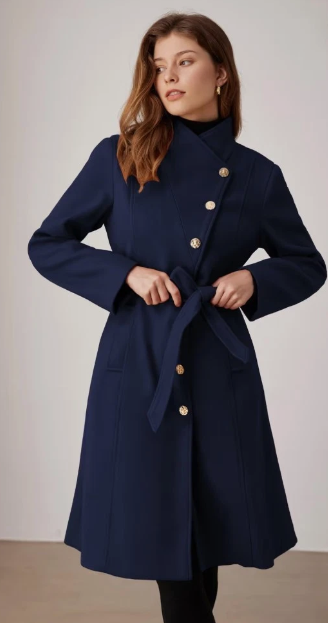GRACE KARIN Women's Coat Autumn/Winter – Dark Blue L