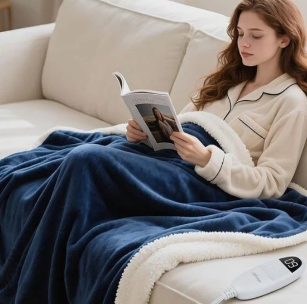 Electric Blanket 180x200cm, 9 Heat Settings, Timer, Washable
